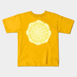 Mellow Yellow Mandala Kids T-Shirt